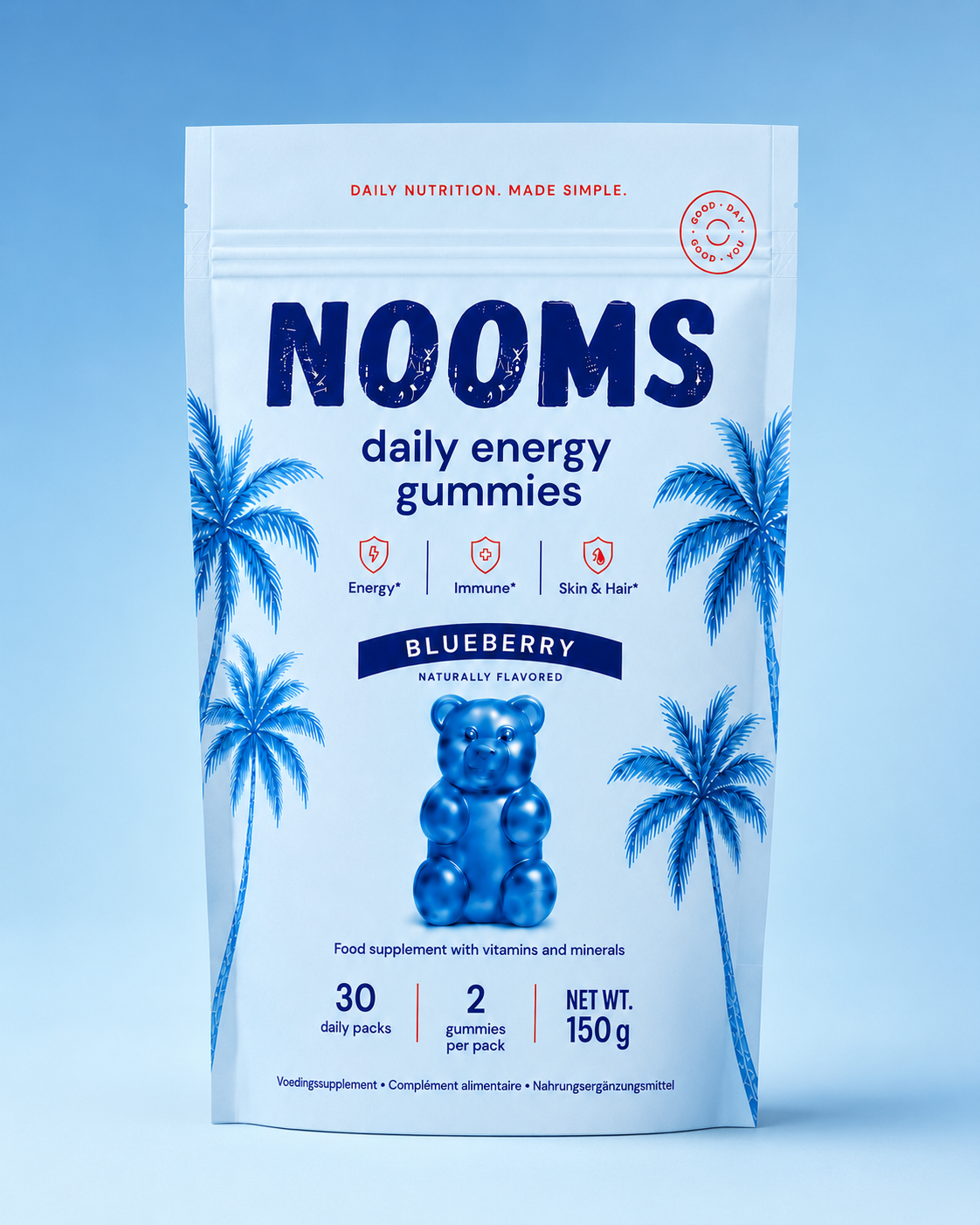 NOOMS Daily Energy Gummies — blueberry